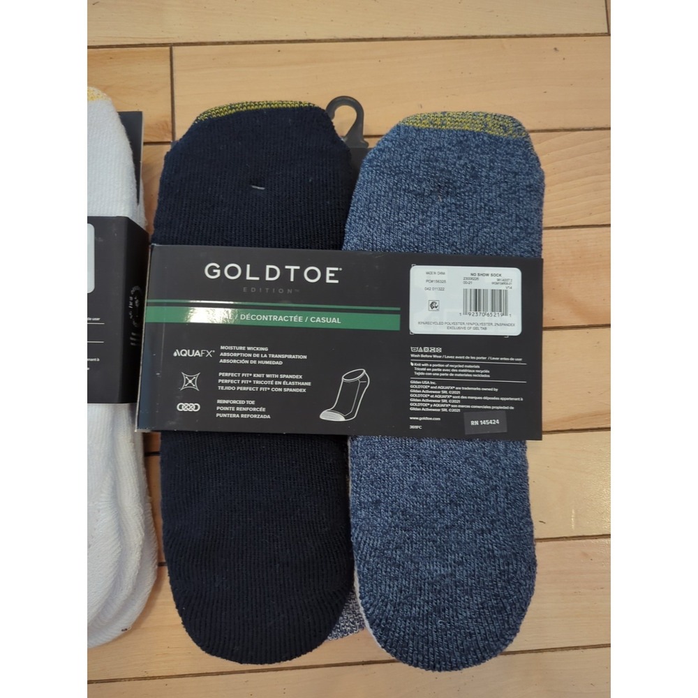 GOLD TOE Casual Moisture-Wicking No-Show Socks 12 Pairs NWT - Picture 6 of 6
